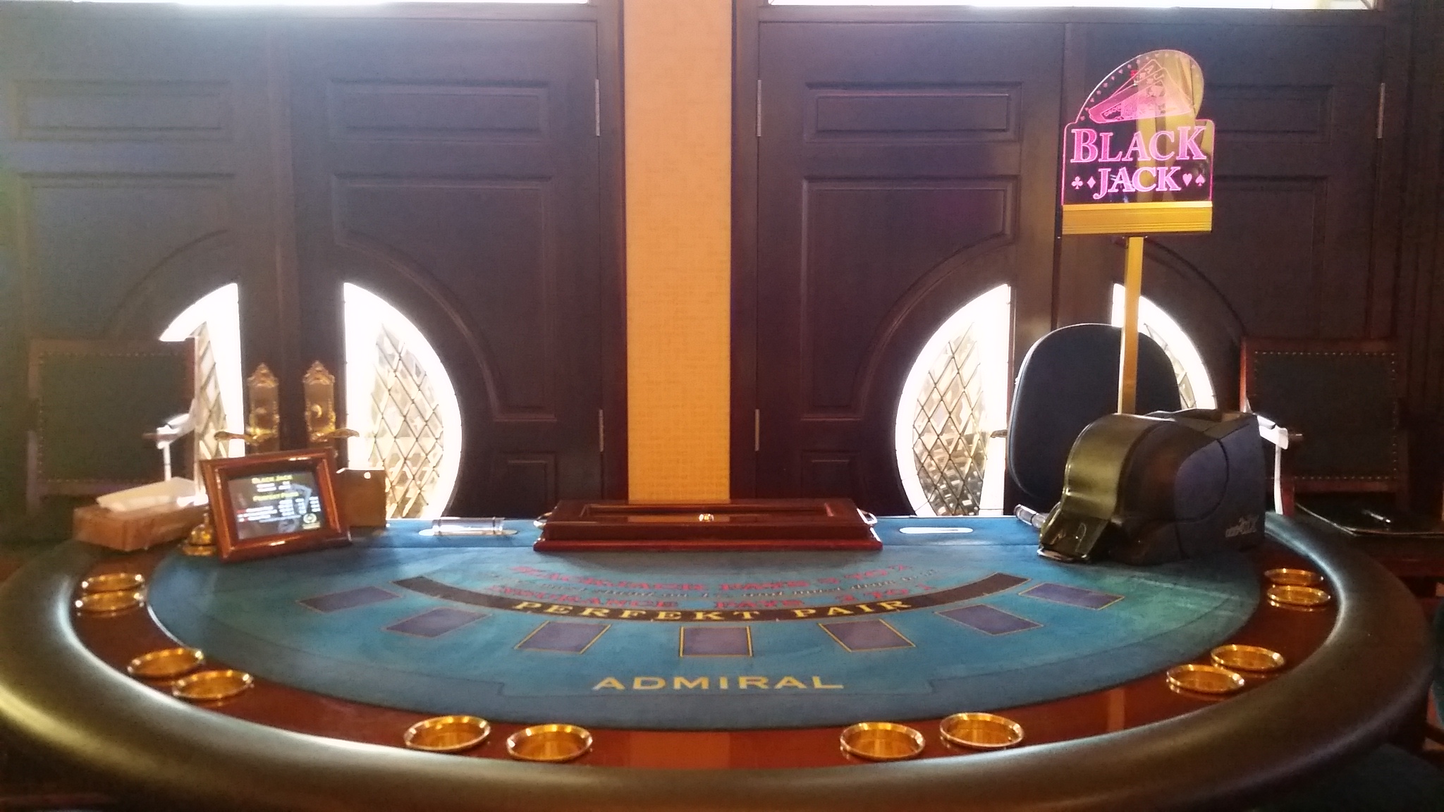 Blackjack-Tisch im Royal Admiral Casino in Folmava / Tschechien