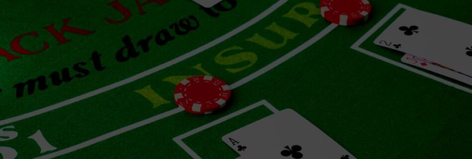 Blackjack Hintergrund: Tisch, Karten, Chip